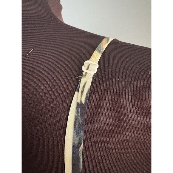 INTERMIX Silk Maxi Dress Size S Green Floral Hi-Low Spaghetti Strap Lightweight - Picture 8 of 16